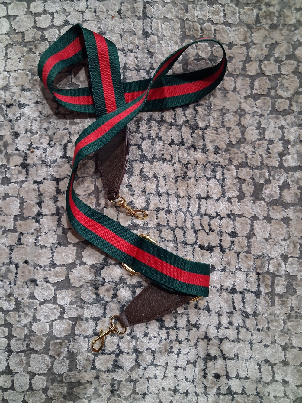 Striped Green and Red Adjustable Shoulder Strap for Bags